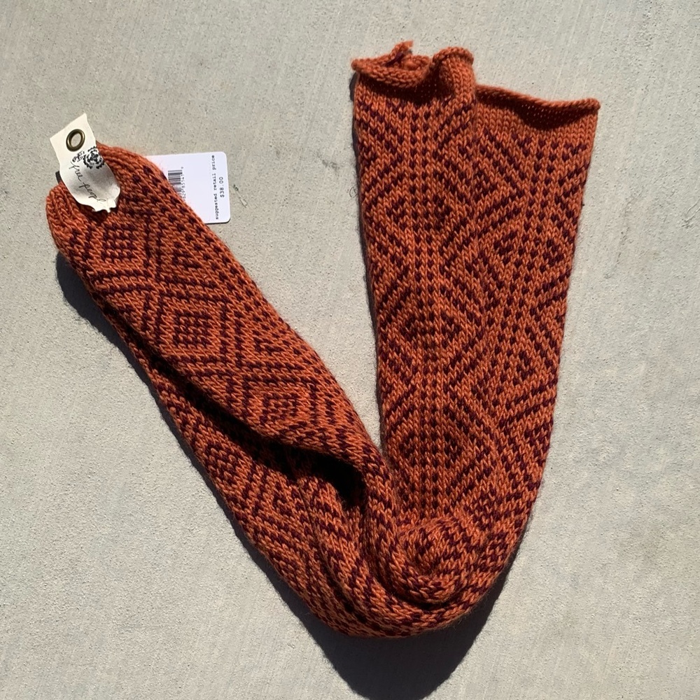 Free people leg warmers- burnt orange